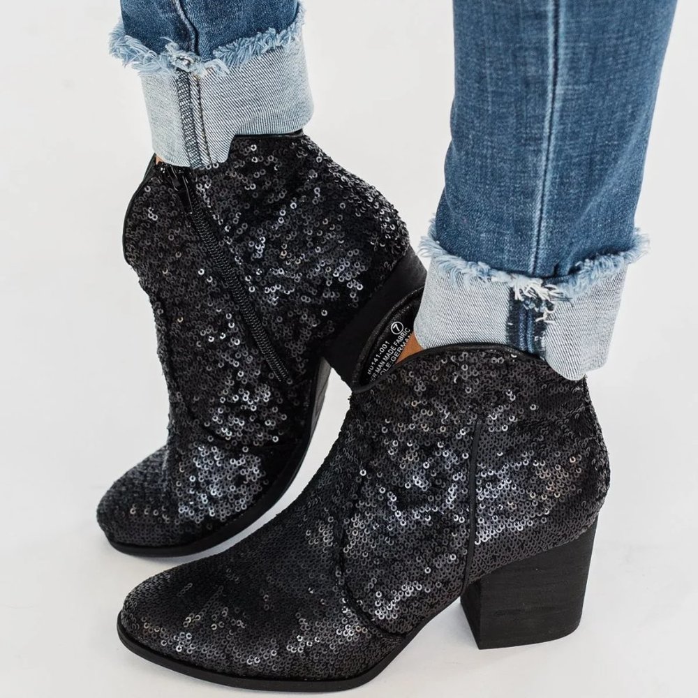 Very G Sprinkle Booties- Black